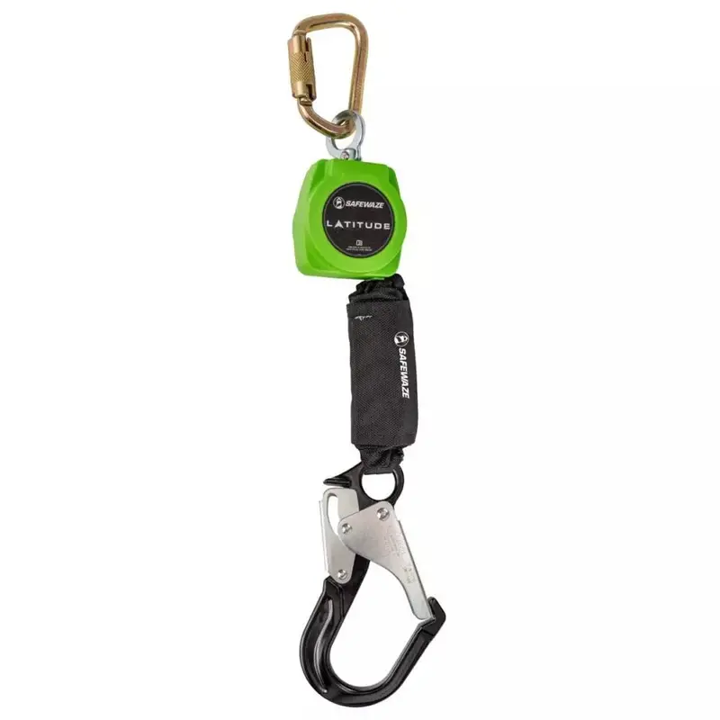 Latitude 6-Foot Single-Web Self-Retracting Lifeline with Standard Carabiner and Hook