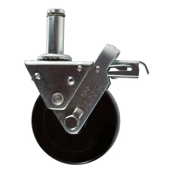 Locking Caster with 5-Inch Diameter Wheel and Brake
