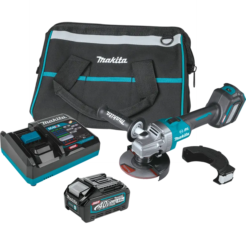 Makita XGT 40V Max Brushless Cordless Angle Grinder Kit (4-1/2″ / 5″)