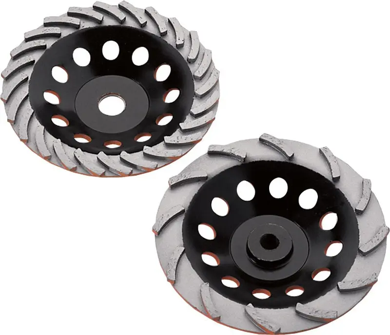 Orange Heavy-Duty Spiral Turbo Diamond Cup Wheel
