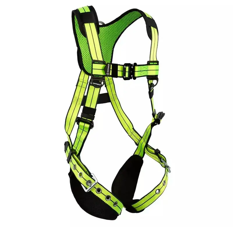 PRO+ Full-Body Fall Protection Harness – 1D Back D-Ring, Quick-Connect Chest, Tongue-Buckle Legs