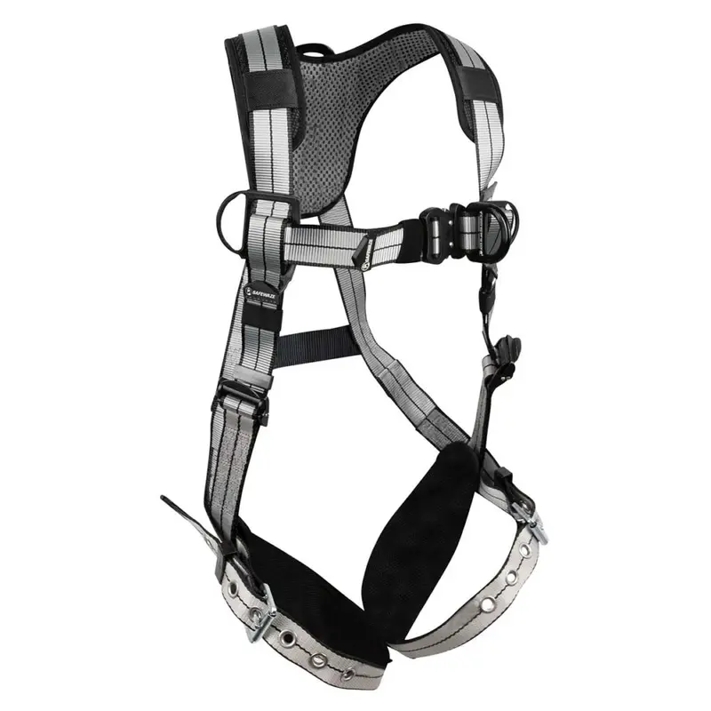 PRO+ Slate Full-Body Harness – Aluminum 1D Back D-Ring, Quick-Connect Chest & Front D-Ring, Tongue-Buckle Legs