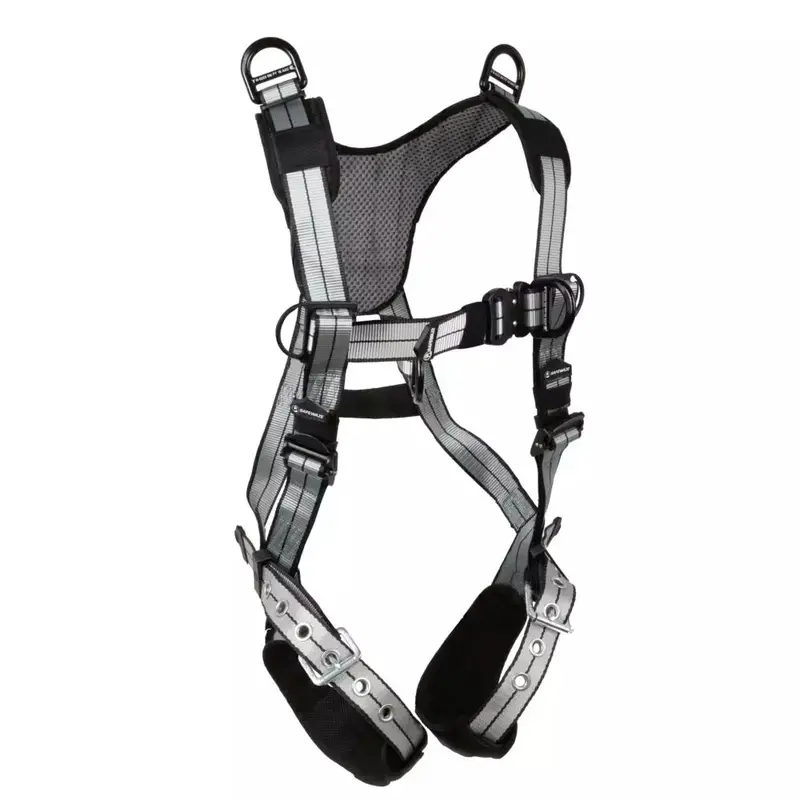 PRO+ Slate Full-Body Rescue Harness – Aluminum 1D Back D-Ring, Shoulder D-Rings, Quick-Connect Chest & Front D-Ring, Tongue-Buckle Legs