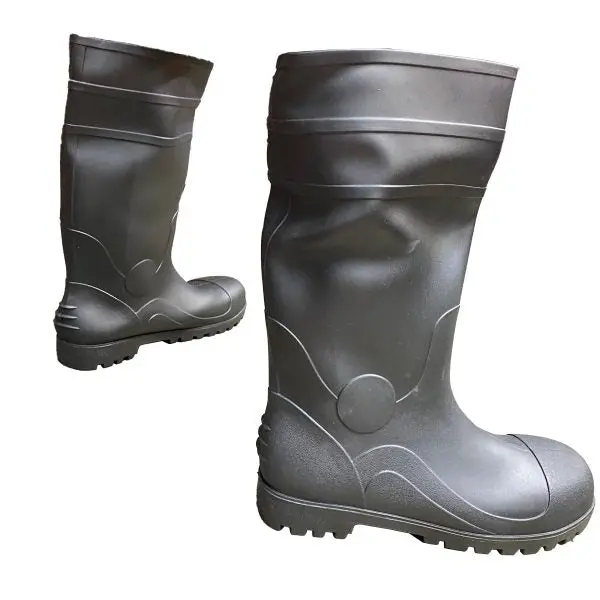 PVC-Coated Steel-Toe Work Boots for Wet and Hazardous Environments