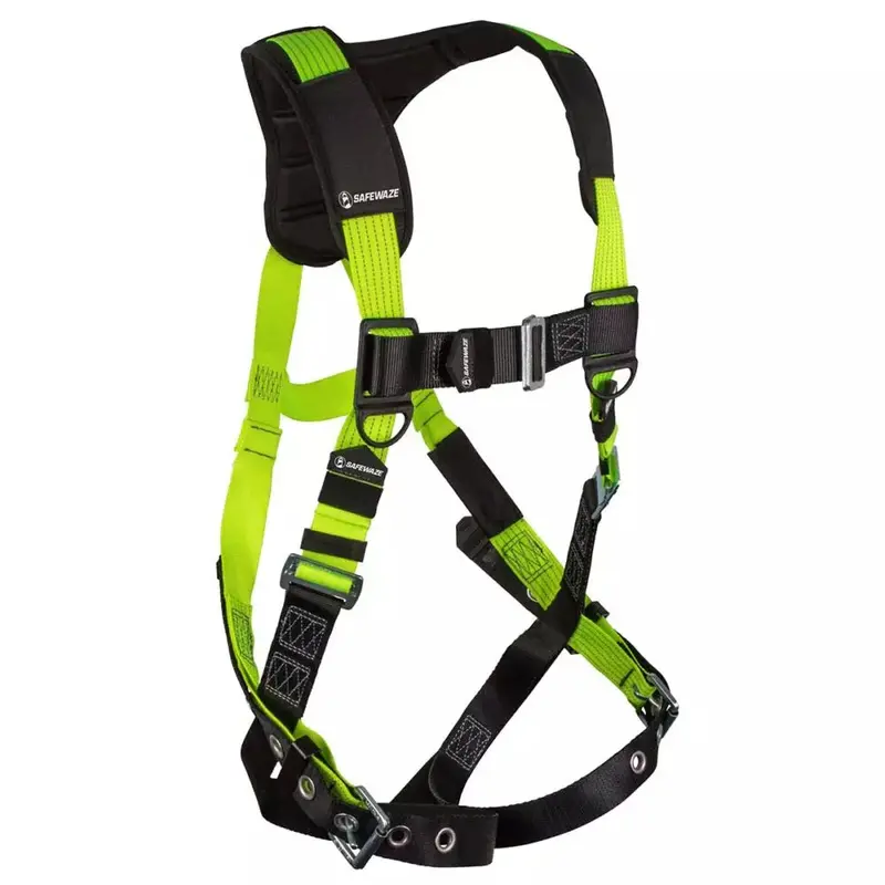 Reflective 1D Full Body Harness with Manual Buckle Chest and TB Leg Straps