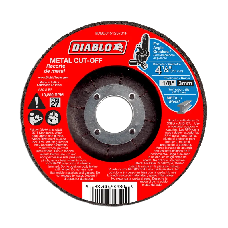 Reinforced Metal Cut-Off Grinding Discs