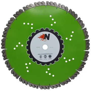 Shark Tooth Turbo Diamond Blade – 14″ × 0.125″ × 1″ (20mm) Arbor