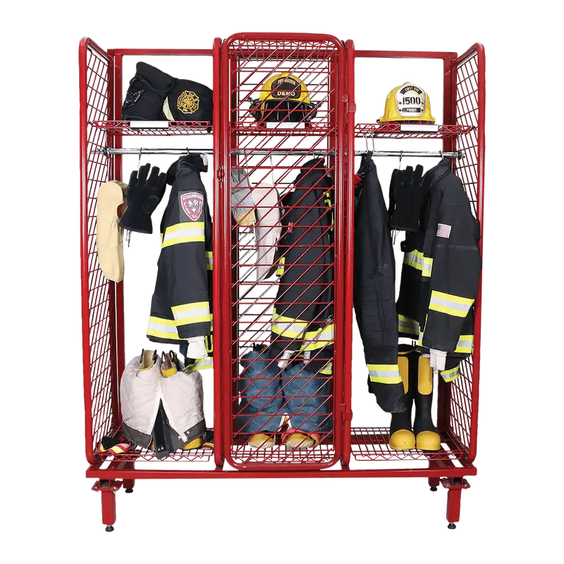 Single-Sided Freestanding Red-Frame Rack