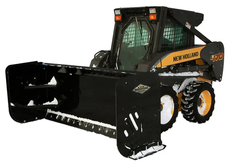 Skid Steer-Mounted Snow Pusher Blade