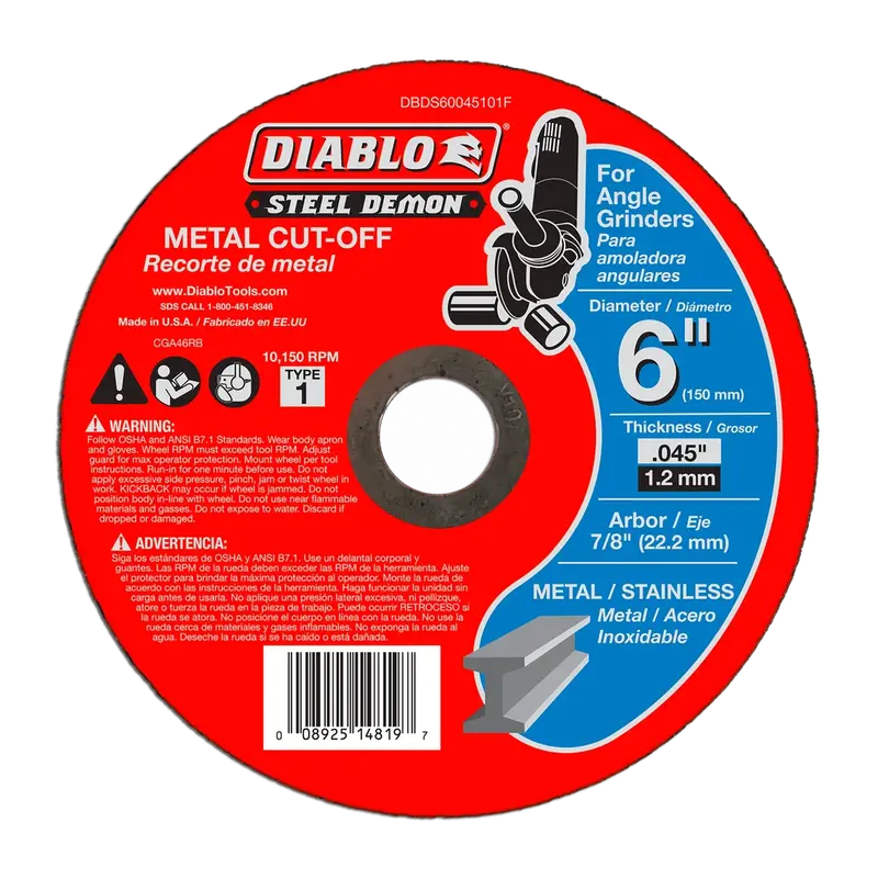 Steel Demon 6-Inch Type 1 Metal Cut-Off Disc