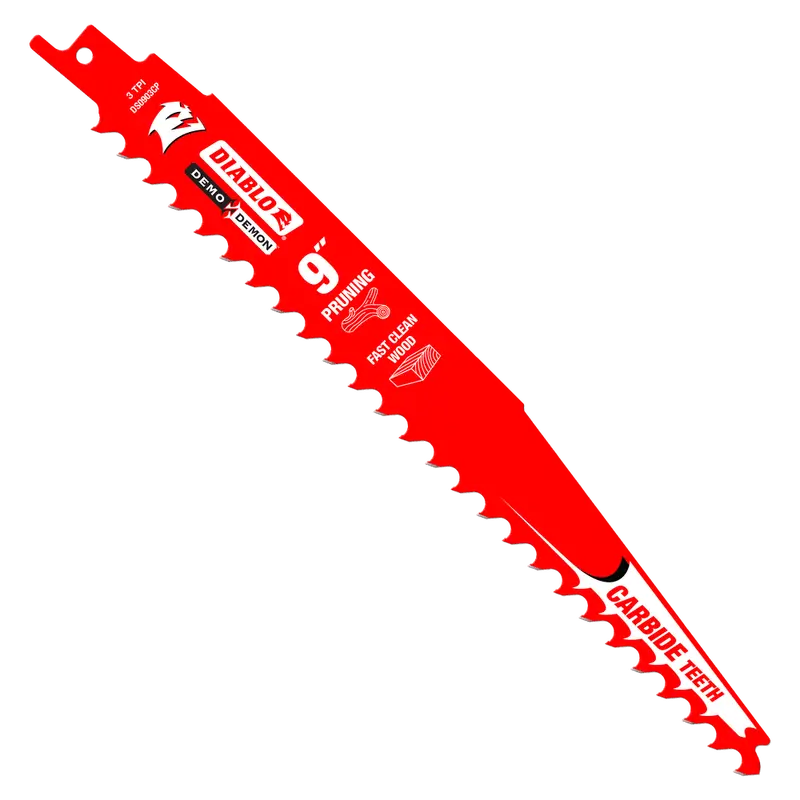 Steel Demon 9-Inch Carbide Reciprocating Blades — Medium Metal (1/16″–5/16″), 3-Pack