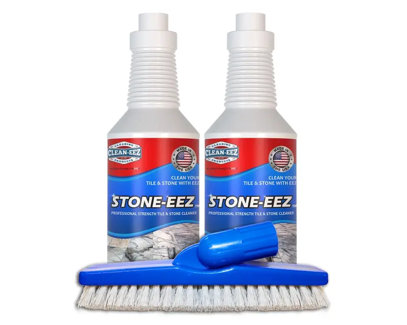 Stone-eez Twin-Bottle Stone Care Kit + Free Stand-Up Brush