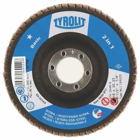 Tyrolit Premium Zirconia Flap Discs – Type 29 Grinding Wheels for Steel & Stainless (10-Pack)