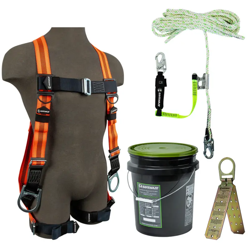 V-Line Rooftop Bucket Access Kit: FS99281-E Harness, FS700-50GA-3E VLL & FS870 Anchor