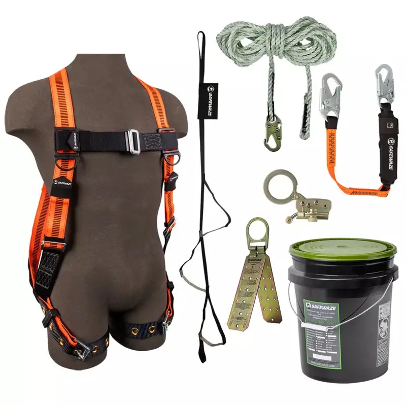 V-Line Rooftop Fall Protection Kit: Full Component Set