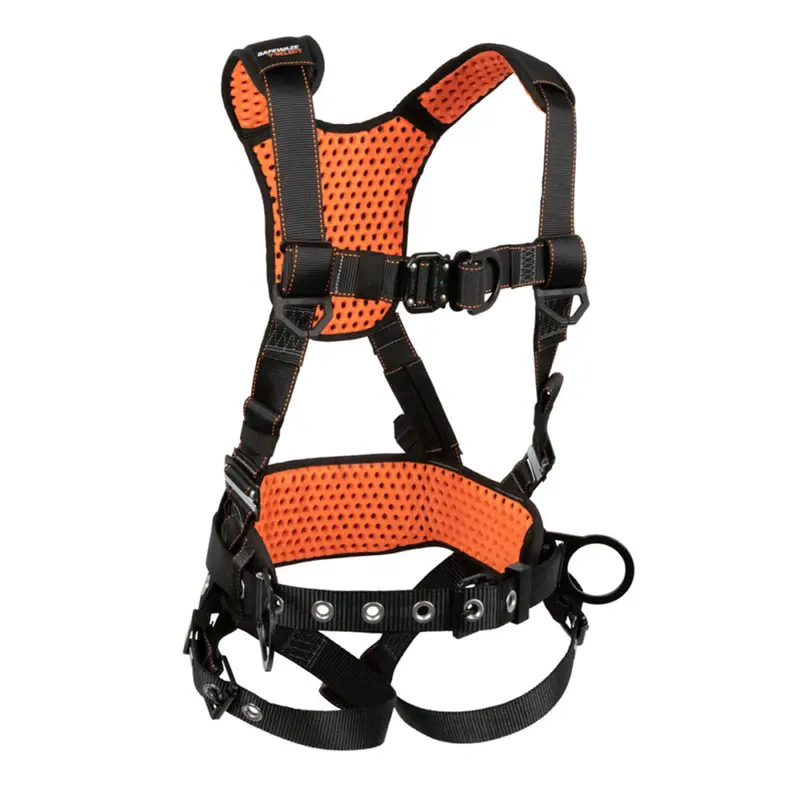 V-Select 3D Construction Harness – Quick-Connect Chest, Fall Detector, Trauma Relief Legs