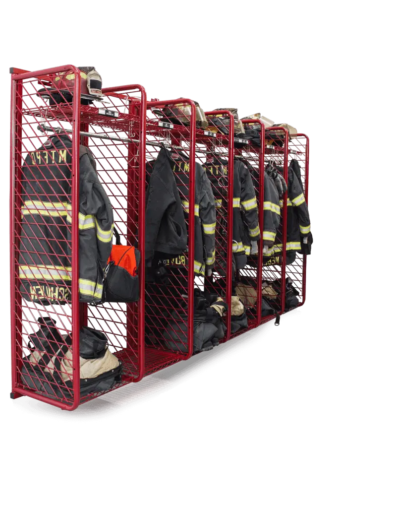 Wall-Mounted Red Storage Rack – 18, 20, or 24 Inches Wide