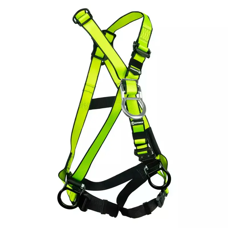 Wind and Tower Crossover Full Body Harness: Aluminum 3D Design, Quick-Connect Torso and Legs, Fall Detection