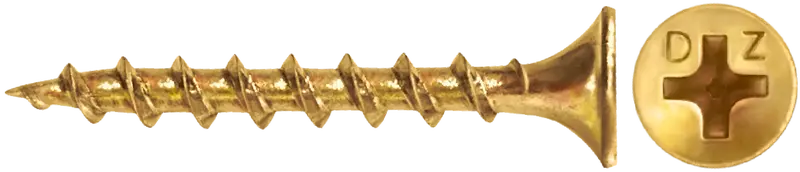 Yellow Zinc-Coated Phillips Bugle Coarse Drywall Screws – #6, #8, #10
