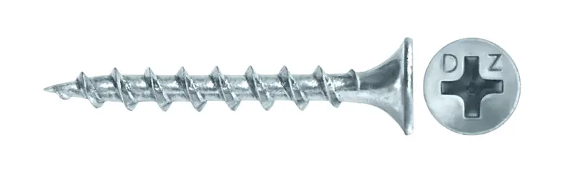 Zinc-Plated Phillips Bugle Coarse Drywall Screws – #6 and #8
