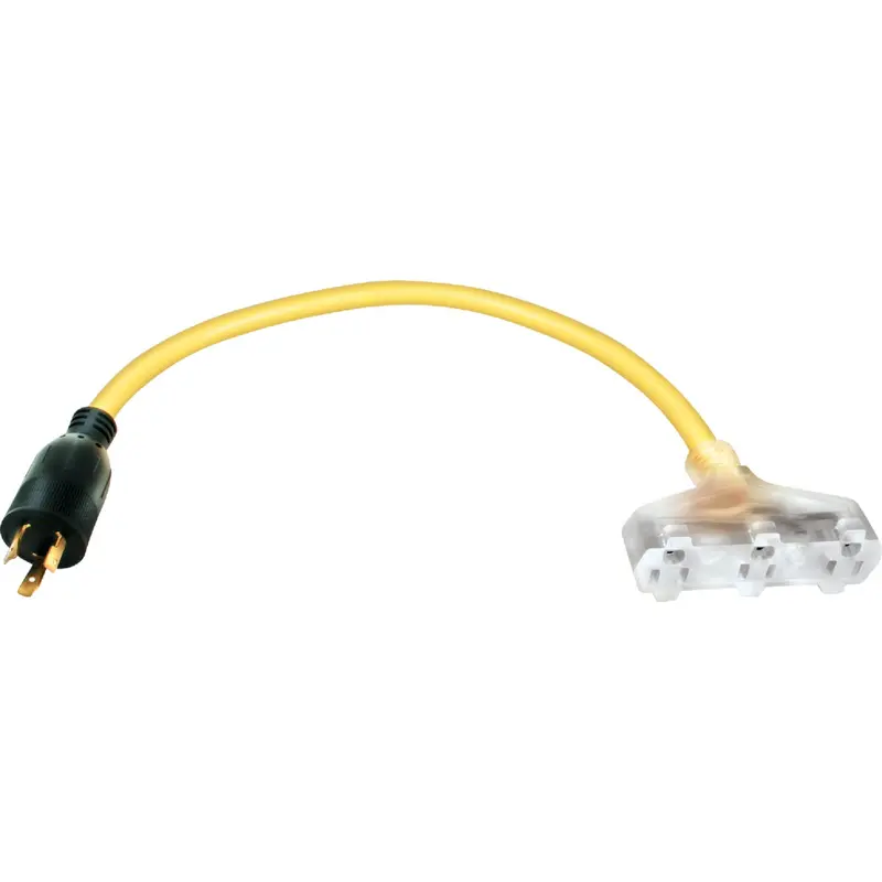 Coleman Pro-Power 2 Ft. 12/3 Heavy-Duty Generator Extension Cord 1