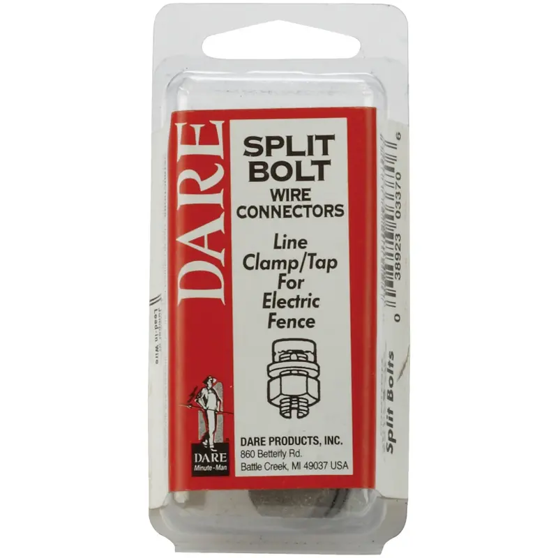Dare Split Bolt Tap Connector – 3-Piece Die-Cast Zinc & Galvanized Steel Set For Electric Fences 1