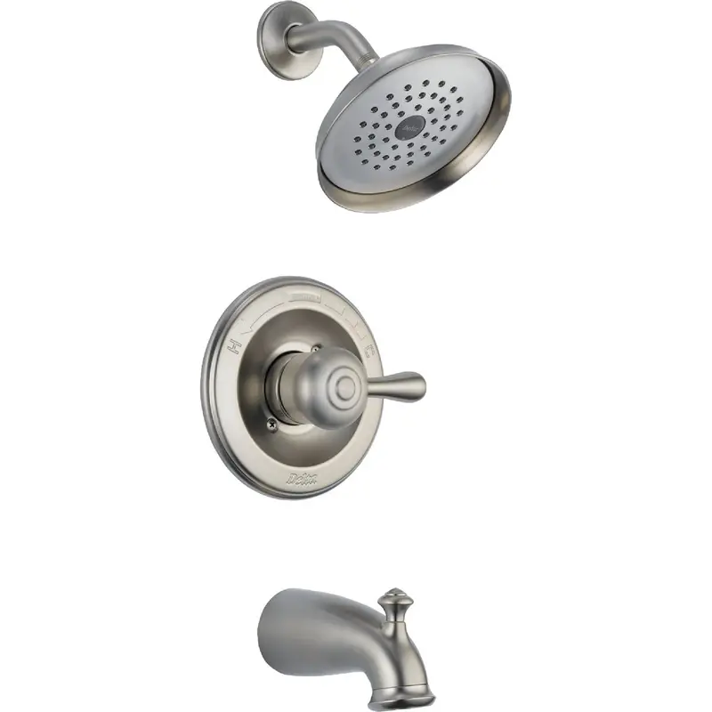 Delta Stainless Steel Single-Handle Lever Tub & Shower Faucet – Modern Finish 1