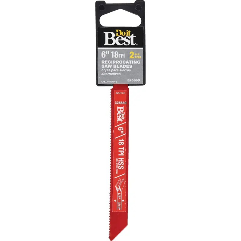 Do It Best High-Speed Steel Reciprocating Saw Blades – 6-Inch, 18 Tpi, 2-Pack For Metal Cutting 1