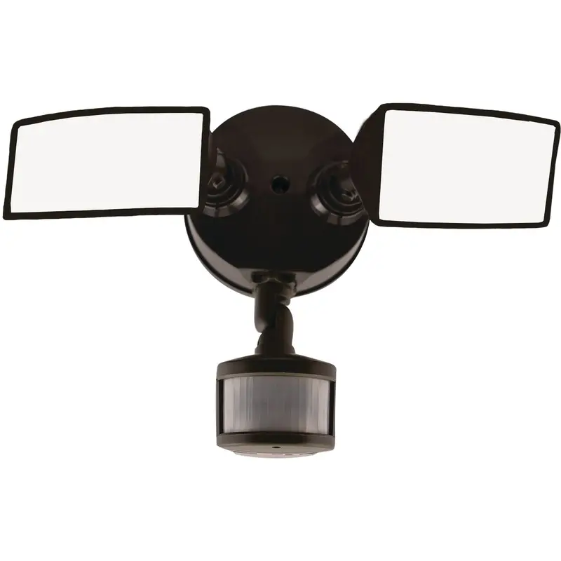 Halo Lumen-Selectable Led Floodlight – Bronze Square Motion-Sensing Fixture 1