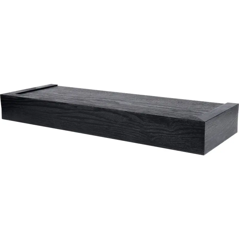 High And Mighty Black Floating Shelf – 18 Inch Modern Wall-Mount 1