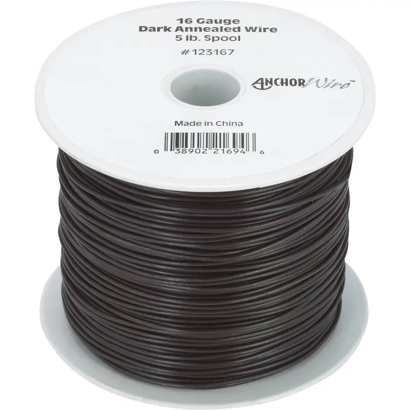 Hillman 16-Gauge Dark Annealed Steel Wire – 5-Pound Spool For Mechanics, Stovepipe & General Use 1