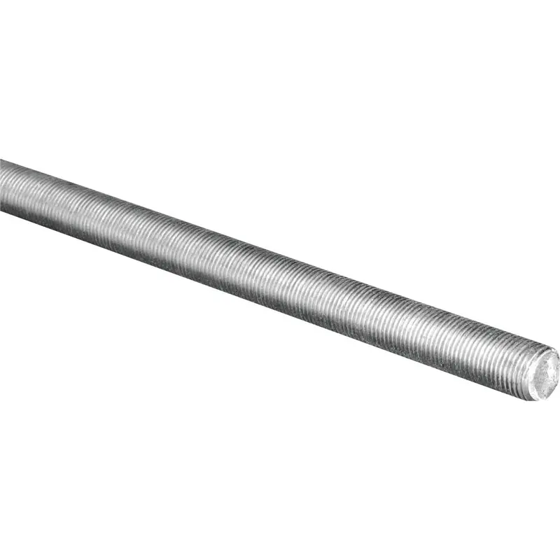 Hillman Steelworks Threaded Rod – 1/2-Inch Diameter × 3-Foot Length, Zinc-Plated 1