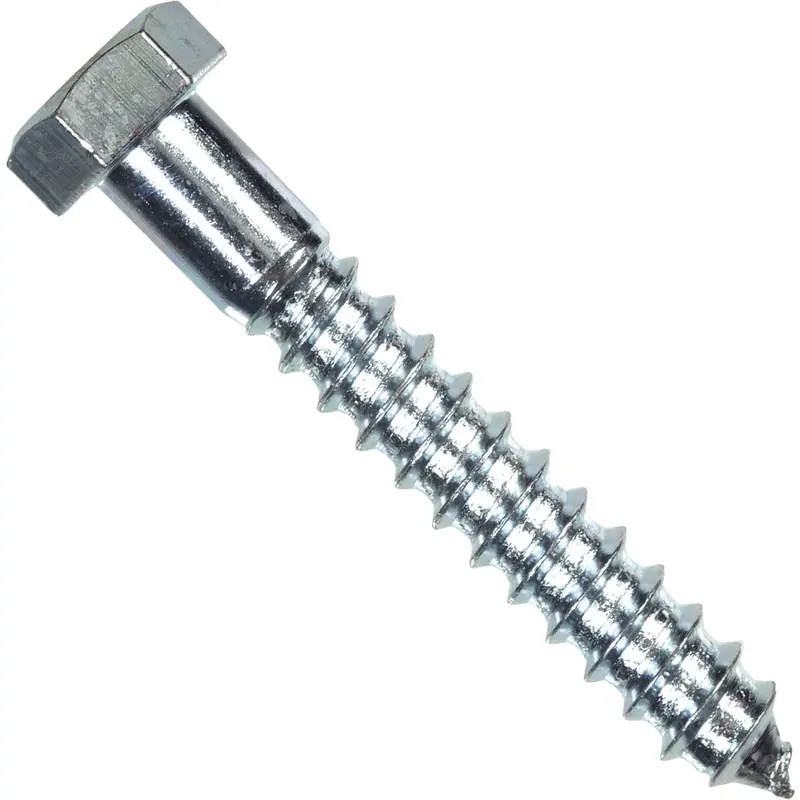 Hillman Zinc-Plated Hex Lag Screws – 1/4" × 2-1/2", Heavy-Duty Fasteners (100-Pack) 1