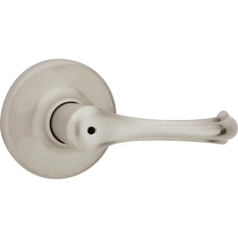 Kwikset Dorian Satin Nickel Privacy Lever Handle For Interior Doors 1