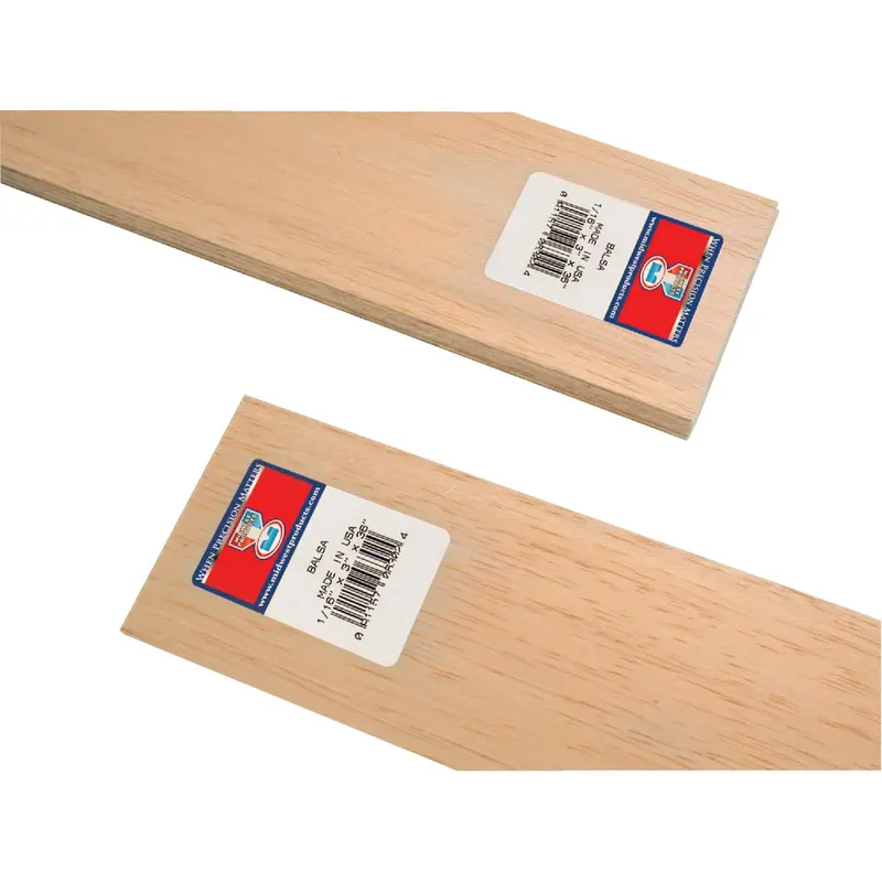 Midwest Balsa Wood Sheet – 1/16 In X 3 In X 3 Ft Lightweight Craft Board 1