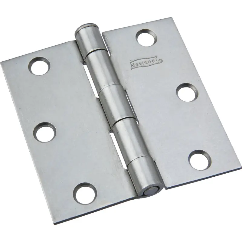 National 3-Inch Square Steel Broad Door Hinge – Plain Finish 1