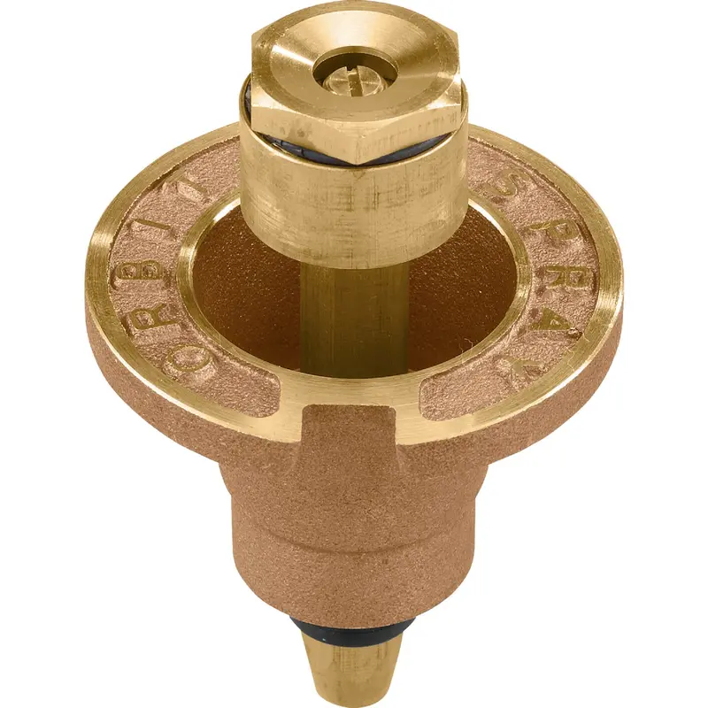Orbit Brass Pop-Up Sprinkler Head – 1.75-Inch Quarter-Circle Coverage, Durable Irrigation Component 1