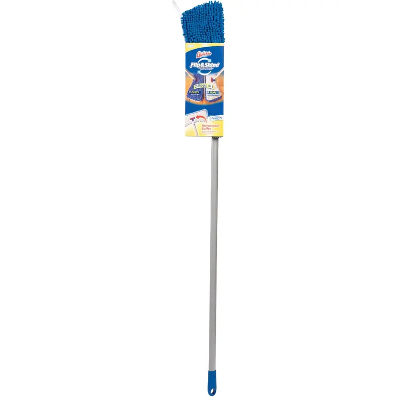 Quickie Flip & Shine Microfiber Mop System – Lightweight Floor Cleaning Tool With Dual-Side Pad 1