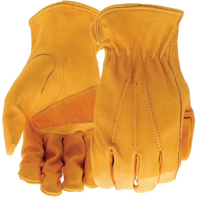 West Chester Men'S Medium Cowhide Leather Work Gloves – Full-Grain Protective Design 1