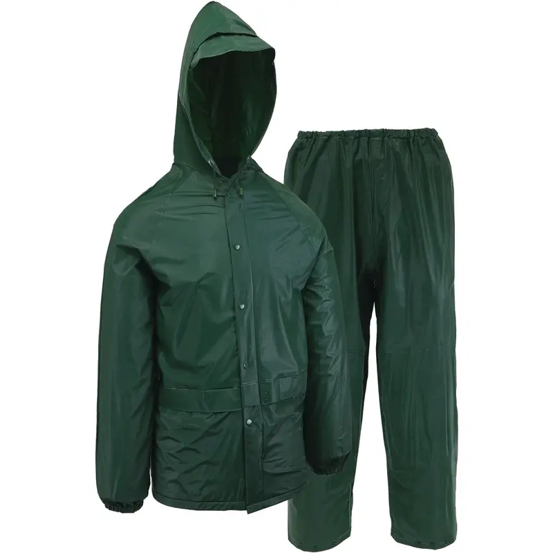 West Chester Xl Pvc Rain Suit – 2-Piece Green Waterproof Outerwear For Wet Conditions 1