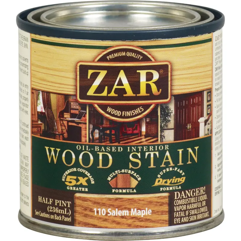 Zar Oil-Based Wood Stain In Salem Maple Shade – 16-Ounce Container 1
